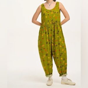 Lucy & Yak Olive Floral Jumpsuit